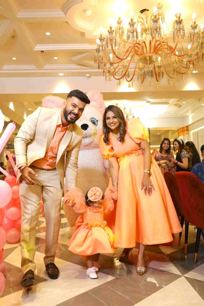 Birthday Party Dress For Mom Shop The Devy's Satin Sunset Mother-Daughter Outfits For First Birthday Party Dress For Mom Shop The Devy's Satin Sunset Mother-Daughter Outfits For First